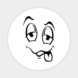 Smiley Funny Cartoon Dizzy Face Magnet